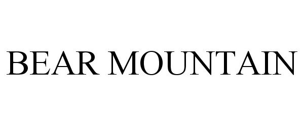 Trademark Logo BEAR MOUNTAIN