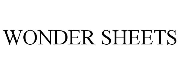 Trademark Logo WONDER SHEETS