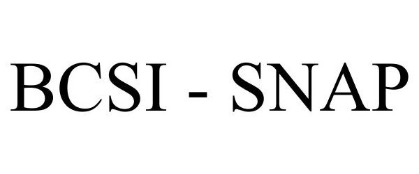 Trademark Logo BCSI - SNAP
