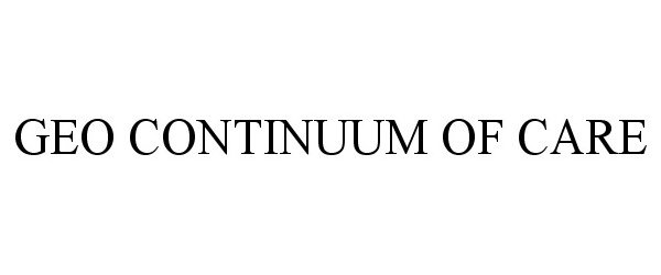 Trademark Logo GEO CONTINUUM OF CARE