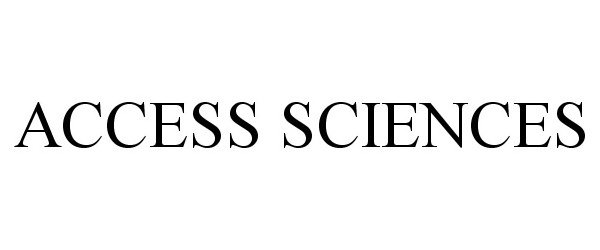 Trademark Logo ACCESS SCIENCES