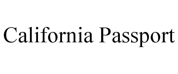CALIFORNIA PASSPORT