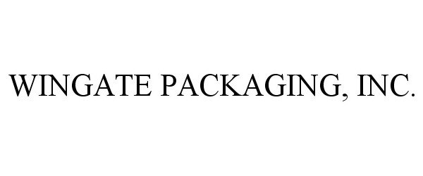 Trademark Logo WINGATE PACKAGING, INC.