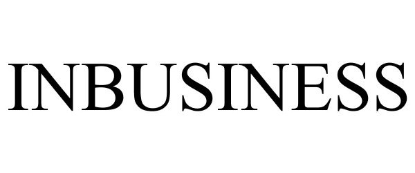 Trademark Logo INBUSINESS