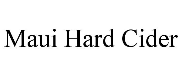  MAUI HARD CIDER