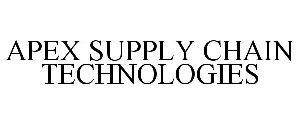  APEX SUPPLY CHAIN TECHNOLOGIES