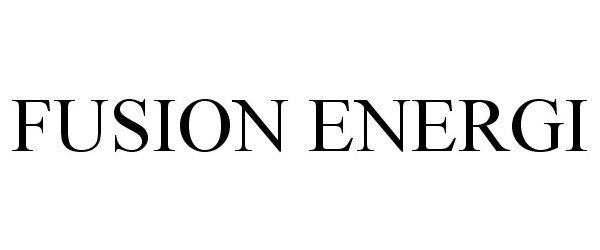 Trademark Logo FUSION ENERGI