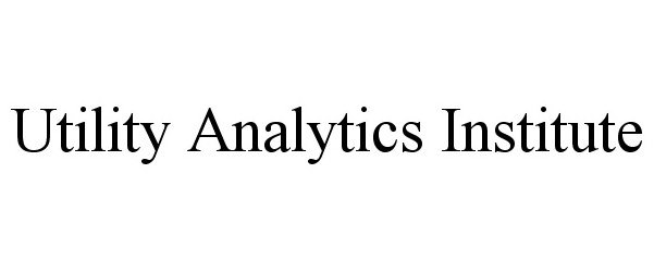  UTILITY ANALYTICS INSTITUTE