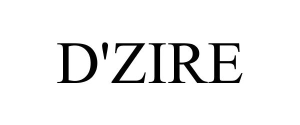 Trademark Logo D'ZIRE