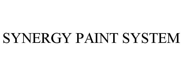 Trademark Logo SYNERGY PAINT SYSTEM