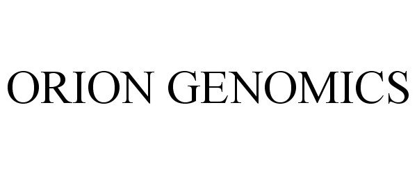  ORION GENOMICS