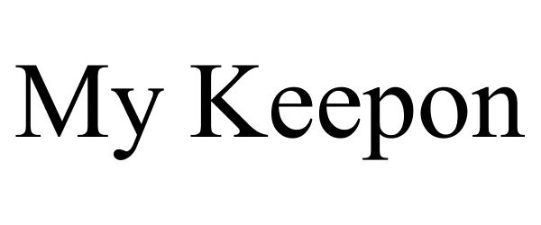 Trademark Logo MY KEEPON