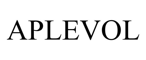 Trademark Logo APLEVOL