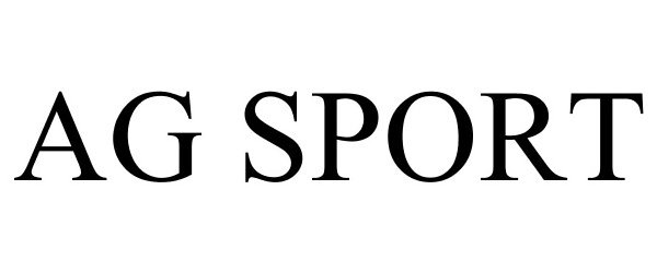 Trademark Logo AG SPORT