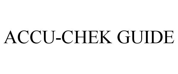 Trademark Logo ACCU-CHEK GUIDE