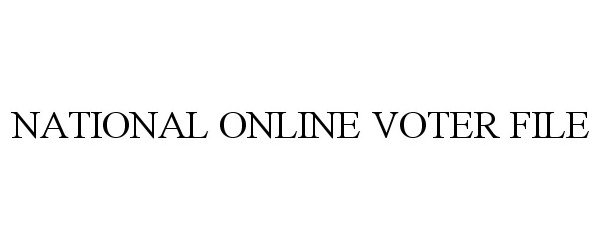  NATIONAL ONLINE VOTER FILE