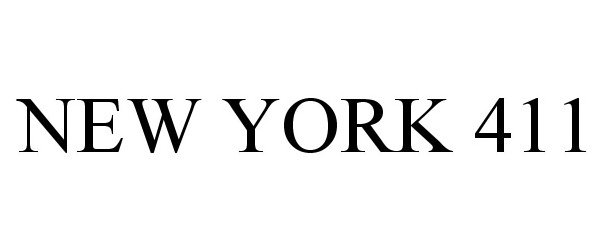 Trademark Logo NEW YORK 411