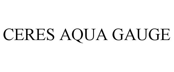  CERES AQUA GAUGE