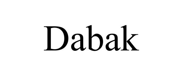 Trademark Logo DABAK