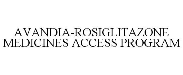 Trademark Logo AVANDIA-ROSIGLITAZONE MEDICINES ACCESS PROGRAM