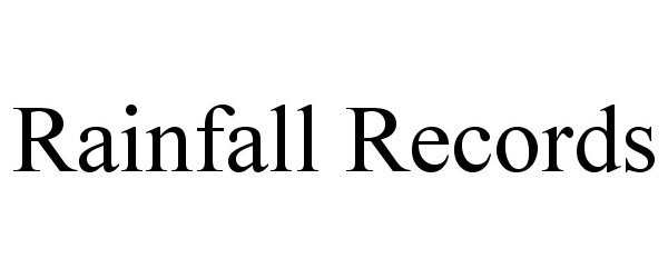  RAINFALL RECORDS
