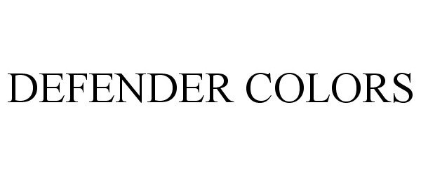 Trademark Logo DEFENDER COLORS