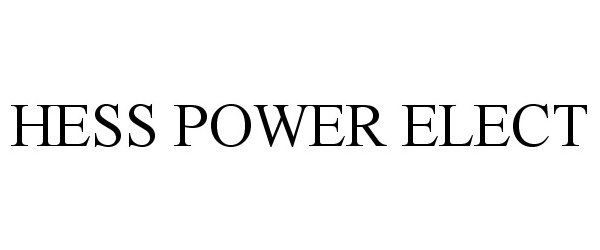 Trademark Logo HESS POWER ELECT