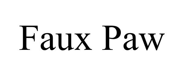 Trademark Logo FAUX PAW