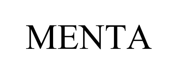 Trademark Logo MENTA