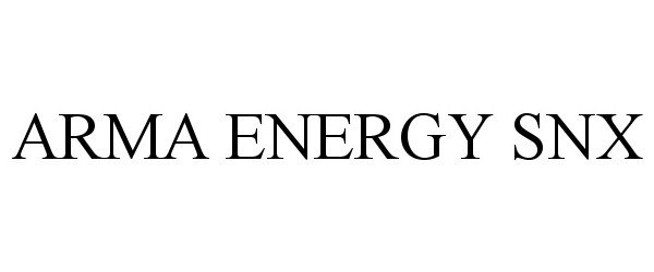 Trademark Logo ARMA ENERGY SNX