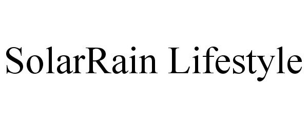  SOLARRAIN LIFESTYLE