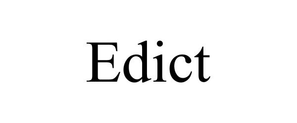 Trademark Logo EDICT