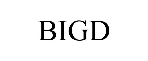 Trademark Logo BIGD