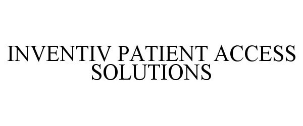  INVENTIV PATIENT ACCESS SOLUTIONS