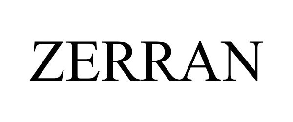 Trademark Logo ZERRAN