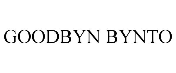 Trademark Logo GOODBYN BYNTO