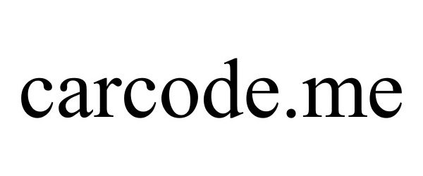 Trademark Logo CARCODE.ME