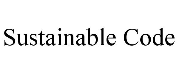 Trademark Logo SUSTAINABLE CODE