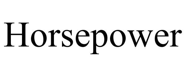 Trademark Logo HORSEPOWER