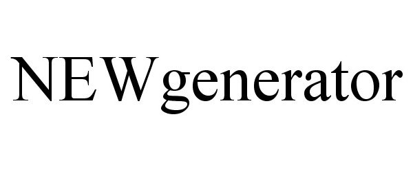 Trademark Logo NEWGENERATOR