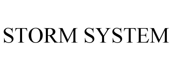 Trademark Logo STORM SYSTEM