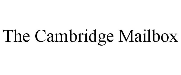  THE CAMBRIDGE MAILBOX