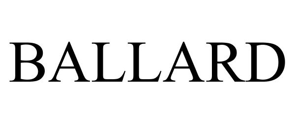 Trademark Logo BALLARD