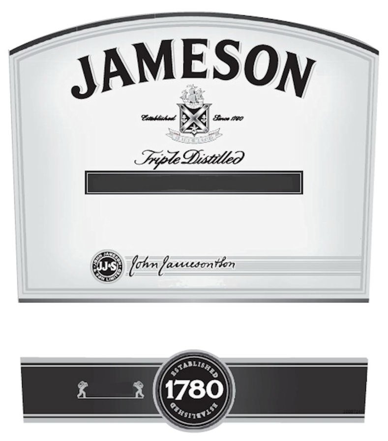  JAMESON ESTABLISHED SINCE 1780 SINE METU TRIPLE DISTILLED JOHN JAMESON &amp; SON LIMITED JJ&amp;S JOHN JAMESON &amp; SON ESTABLI