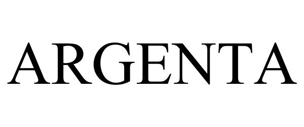 Trademark Logo ARGENTA