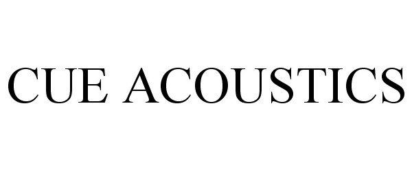 Trademark Logo CUE ACOUSTICS