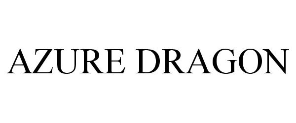 Trademark Logo AZURE DRAGON