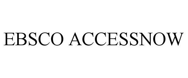  EBSCO ACCESSNOW