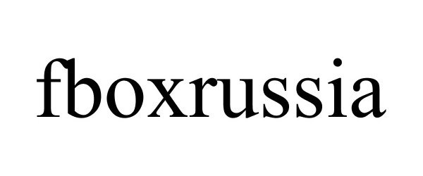 Trademark Logo FBOXRUSSIA