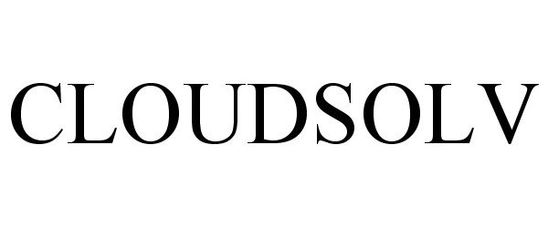 Trademark Logo CLOUDSOLV